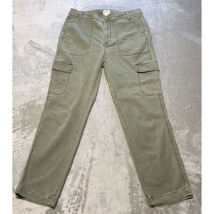 J. Crew Pants Womens 29 Slim Fit Cargo Military Green Pockets Stretch Chinos